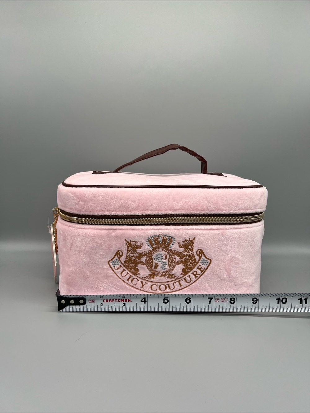 Juicy couture pink velour cosmetics bag - Picture 8 of 12